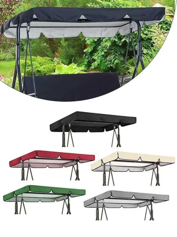 1pc Swing chair sunshade waterproof sunscreen garden swing canopy for picnics meeting activities outdoor furniture accessories 3