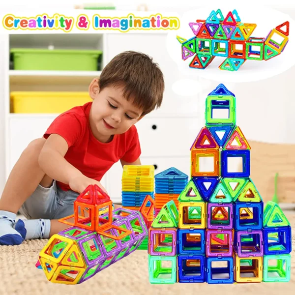 Magnetic Building Blocks Big Size and Mini Size DIY Magnets Toys for Kids Designer Construction Set Gifts for Children Toys 5