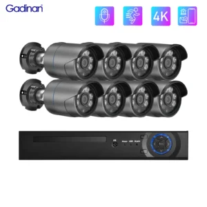 Gadinan 4K 8CH POE NVR Kit Outdoor 8MP CCTV Security Protection Camera System AI IP Camera Color Night Vision Video Surveillance 1