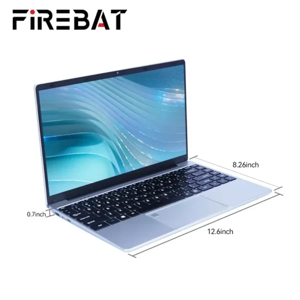 FIREBAT A14 Laptop Intel N5095 14.1 Inch 16GB LPDDR4 RAM 512GB 1TB SSD Lightweight Business Computer Notebook FHD Fingerprint 2