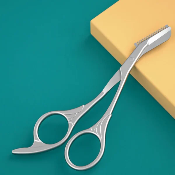 Stainless Steel Eyebrow Trimmer Scissor Beauty Products for Women Eyebrow Scissors with Comb Eyebrow Shaver Makeup Tools 3