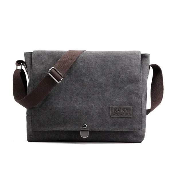 New Men Canvas Crossbody Shoulder Messenger Bags Man New Fashion Cross Body Bag Casual Solid Multi Function Portable Male Bag 2