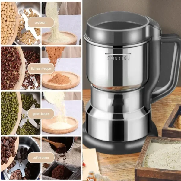 Electric Coffee Grinder Stainless Steel High-power Cereal Nuts Beans Spices Grains Grinding Moedor de cafe Blenders for kitchen 2