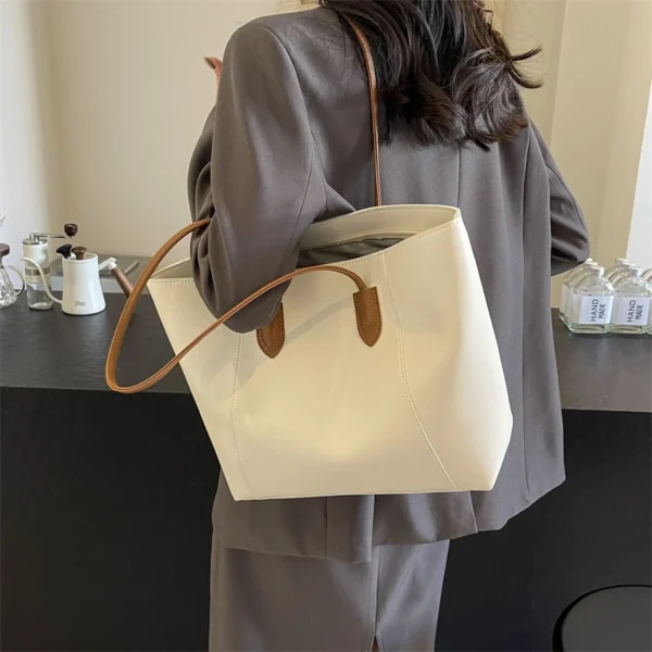 Hot Selling Light Luxury Sewing Thread Zipper Women's Handbag 2024 New High-end Fashion PU Women's Commuter Shoulder Bag Bolsa 5