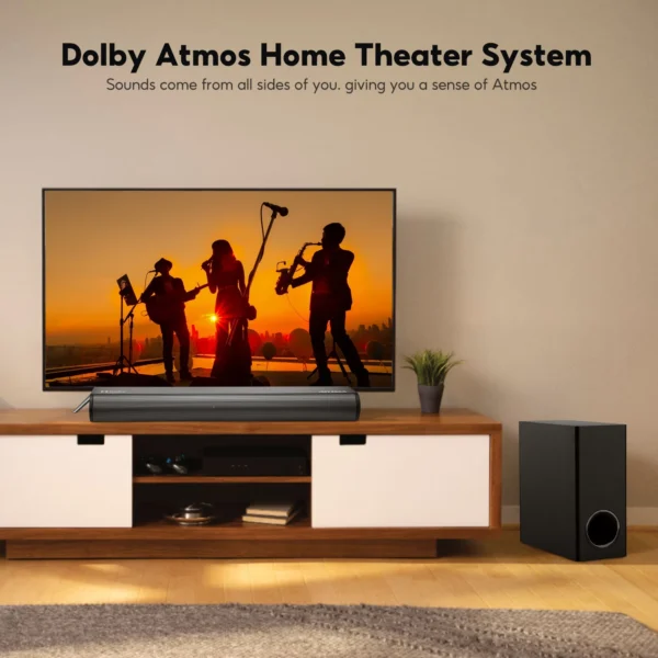 AIYIMA S07 SoundBars Bluetooth 5 Inch Subwoofer 3D Surround 2.1channel ARC OPT AUX for Smart TV with Dolby Atmos Sound System 6