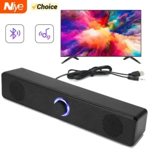 PC Soundbar Wired and Wireless Bluetooth Speaker USB Powered Soundbar for TV Pc Laptop Gaming Home Theater Surround Audio System 1