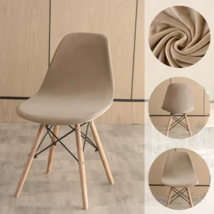 Solid Color Velvet Chair Cover Spandex Back Seat Cover Living Room Office Bar Banquet Decoration Furniture Protective Cover 1