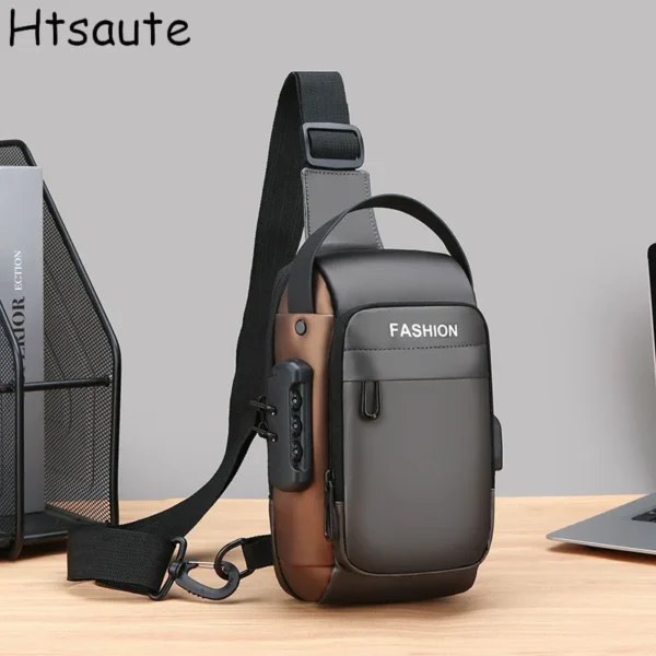 Newest Men Anti Theft Chest Bag Shoulder USB Charging Crossbody Package School Short Trip Messengers Gym Men's Sling Sports Pack 1