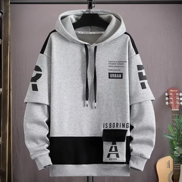 Autumn Winter Men's Sweatshirt Japan Fashion Harajuku Streetwear Sweatshirt Casual Men Clothing Long Sleeve Graphic Hoodies Men 2