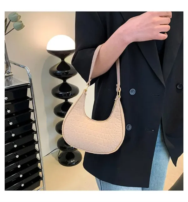 ISKYBOB Casual Shoulder Handbag Bag Women Felt Stone Pattern Underarm Bag 2023 Fashion Temperament Korean Version Winter Purse 5