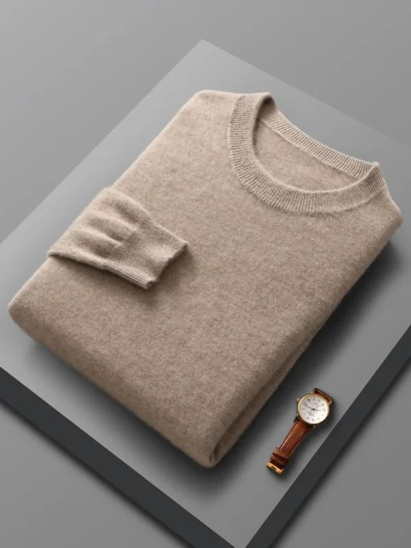 Spring Autumn 100% Merino Wool Pullover Sweater Men O-neck Long Sleeve Cashmere Knitwear Pullover  Female Clothing Grace Tops 3