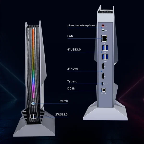 Harse 13th Gen PC Gaming i9 13900H i7 12700H Mini PC Nvidia RTX 3050 8G PC Gamer Desktop Computer Barebone System PCIE4.0 WiFi6 5