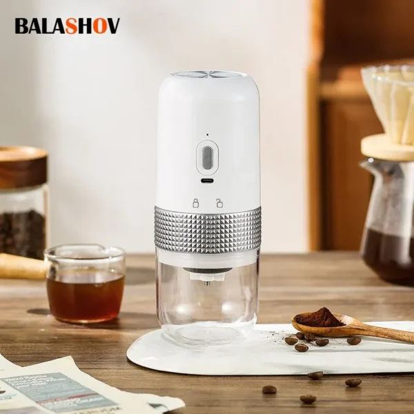 Electric Coffee Bean Grinder USB Charging Mini Coffee Bean Mill Grinder Espresso Spice Grinder for Kitchen 1