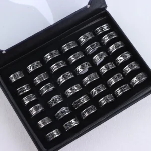 10pcs/lot Wholesale Fashion Simple Stainless Steel Ring For Men Women Beautiful Trendy Punk Jewelry Vintage Birthday Party Gifts 1