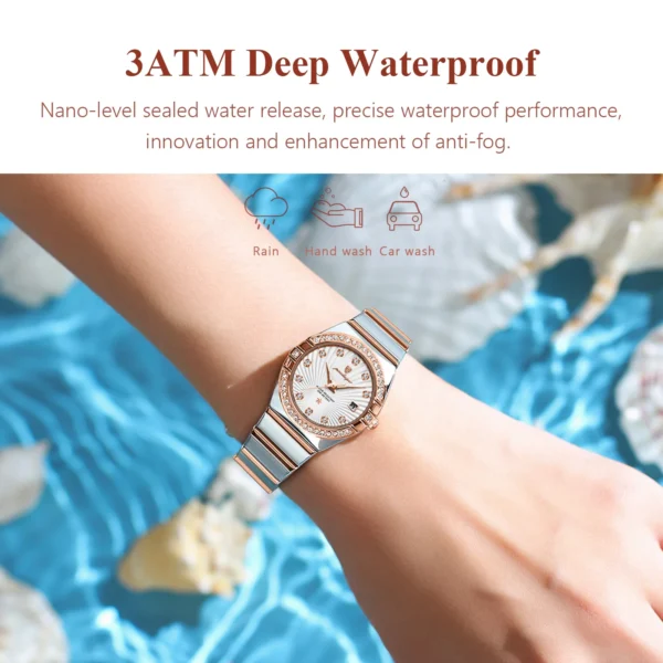 POEDAGAR Luxury Woman Wristwatch Waterproof Luminous Date Stainless Steel Watch For Ladies High Quality Quartz Women Watches+box 2