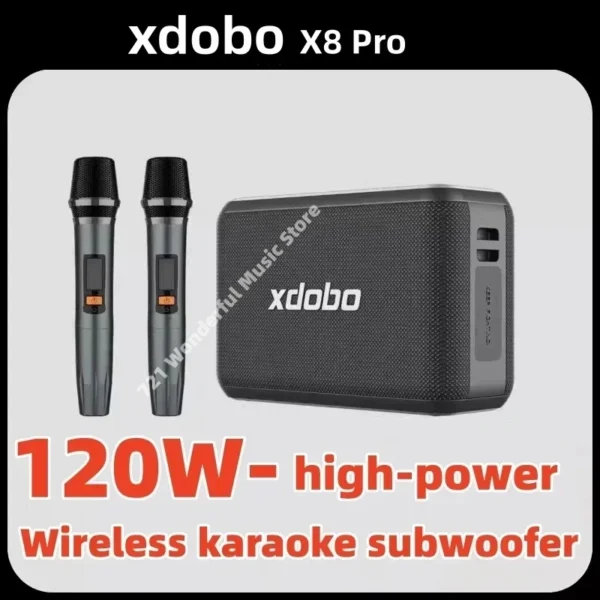 XDOBO X8 PRO 120W high  power wireless speaker outdoor portable K-song subwoofer waterproof sound system caixa de som Bluetooth 3