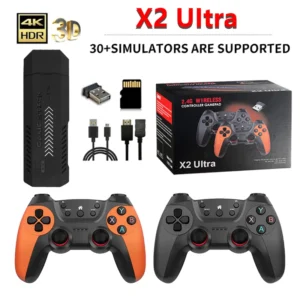 X2 Ultra Video Game Stick Console Or ONLY 2.4G Double Wireless Controller 4K HD30000 Games 128G Retro Games Christmas Gift 1