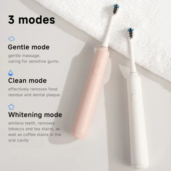 DOCO Electric Toothbrush sonic vibration brush 3-gear Mode USB Charging IPX7 Waterproof Personal care appliances 2