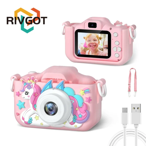 Children Camera 1080P HD Toddler Digital Video Camera 2.0-inch Kids Camera with Silicone Cases Toys for Christmas Birthday Gifts 1