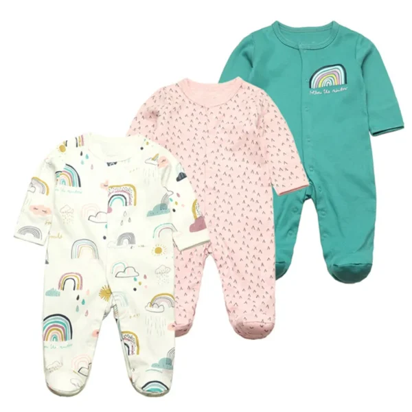 3PCS/Lot New Spring Autumn Brands Newborn Children Clothes Baby Boy Girl Cotton Clothes Long-Sleeve 0-12M Baby Rompers 6