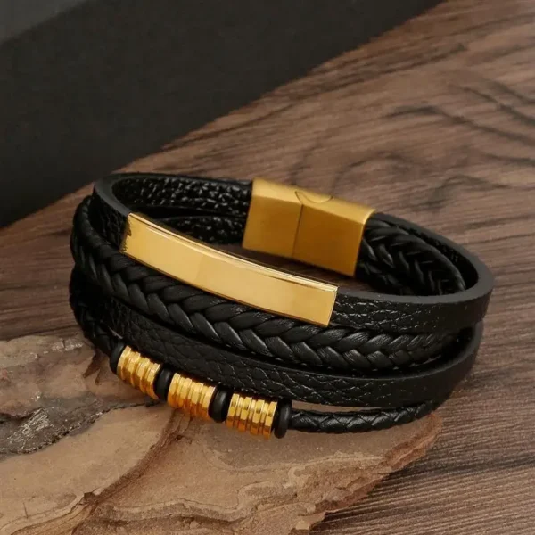 Classic Men's Leather Bracelet New Style Hand-woven Multi-layer Combination Accessory Fashion Man Jewelry Wholesale Dropshipping 5