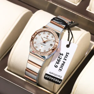 POEDAGAR Luxury Woman Wristwatch Waterproof Luminous Date Stainless Steel Watch For Ladies High Quality Quartz Women Watches+box 1