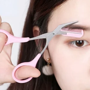 Eyebrow Trimmer Scissor Beauty Products for Women Eyebrow Scissors  with Comb Stainless Steel Makeup Tools Beauty Scissors 1