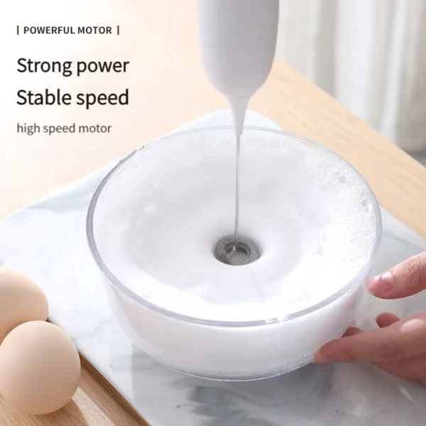 1PC Battery Model Handheld Egg Beater Froth Mixer Kitchen Automatic Coffee Milk Foaming Mixer Kitchen Whisk Tools 4