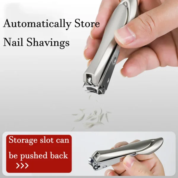 Nail Clippers Stainless Steel Sharpest Nail Cutter Duty Curved Edge for Adult Men Women Swing Out Nail Cleaner/File Wholesale 2