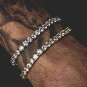 Hiphop Tennis Bracelet Homme Iced Out 3/4/5mm Cubic Zirconia Mens Crystal Chain on The Hand Hip-hop Streetwear Jewelry Male H086 1