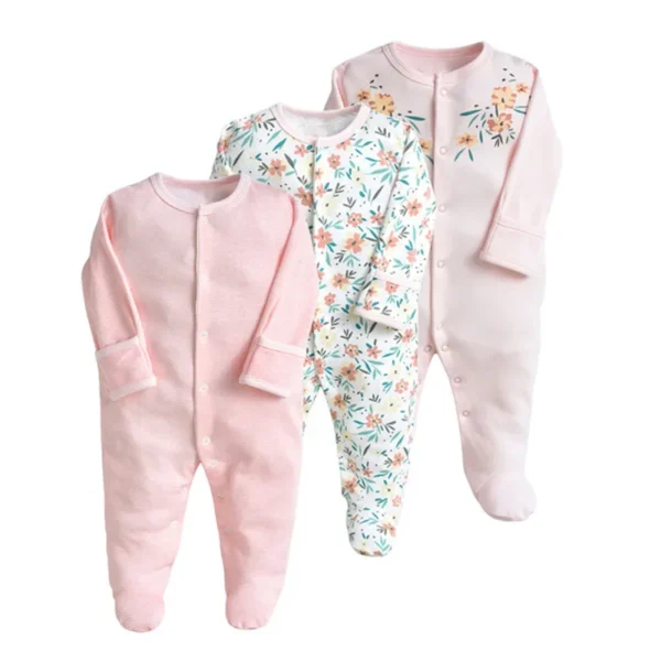 3PCS/Lot New Spring Autumn Brands Newborn Children Clothes Baby Boy Girl Cotton Clothes Long-Sleeve 0-12M Baby Rompers 3