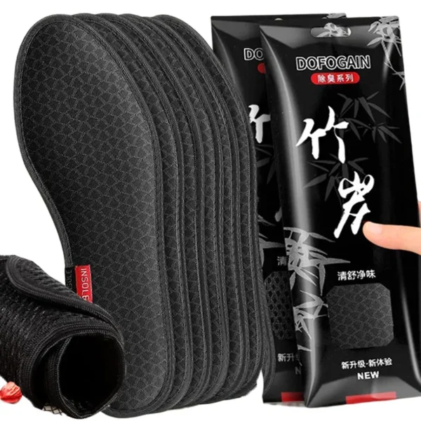 2-6Pcs Bamboo Charcoal Deodorant Insoles Mesh Breathable Absorb-Sweat Shoe Pads Men Running Sports Shoes Insert Deodorant Insole 4