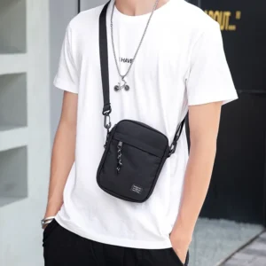 Simple Mini Crossbody Handbags Bag Men's Nylon Shoulder Side Bag for Men Messenger Phone Sling Bag Husband  Chest Pack Wallet 1