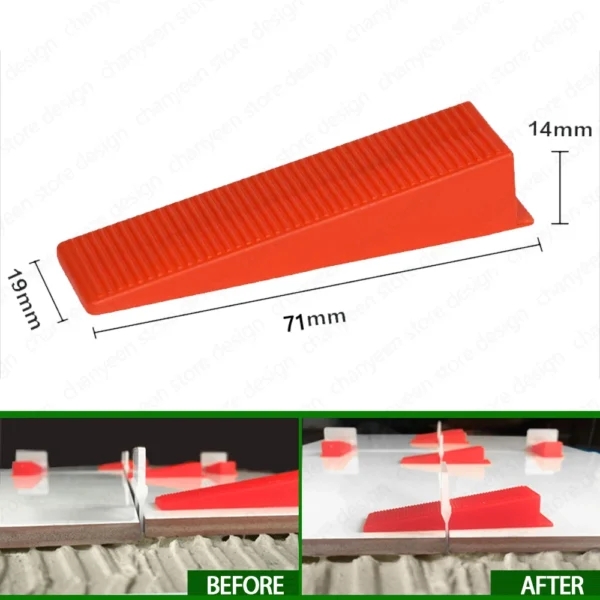 100-500Pcs Reusable Ceramic Wedges Insert Tile Leveling System Clips Spacers for Floor Wall Carrelage Construction Tools 2