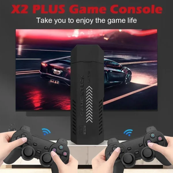 X2 Plus Game Stick 4K Game Player 3D HD Retro Video Game Console 2.4G Double Wireless Controller TV 50 Emulator For Kids Gifts 6