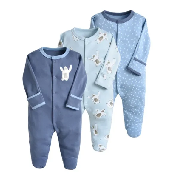 3PCS/Lot New Spring Autumn Brands Newborn Children Clothes Baby Boy Girl Cotton Clothes Long-Sleeve 0-12M Baby Rompers 2