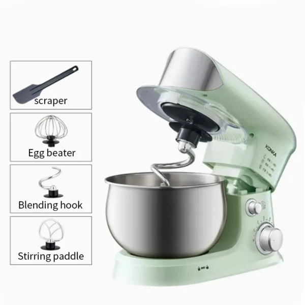 Multifunctional chef machine household 3-5 liter small dough kneading machine fully automatic household electric egg beater 6