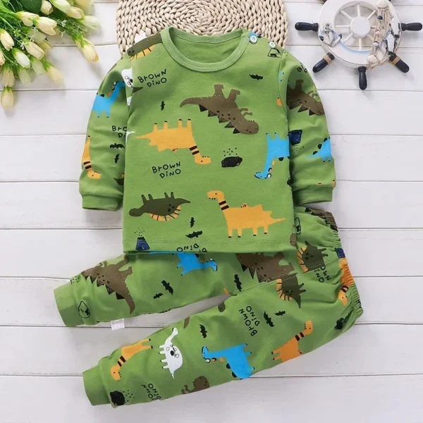 Kids Clothes Children Sets Children's Clothing Boys Girls CottonAutumn winter Clothing Pants Sleepwear Underwear Christmas Gift 2