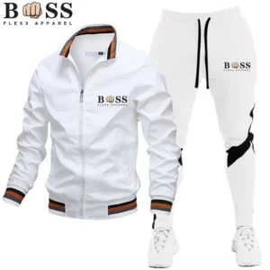 BSS FLEXX APPAREL 2024 Mens Tracksuits Men Sets Sweatshirt+sweatpants Tracksuit Zipper Stand Collar Sports Suit Jogging Fitness 1