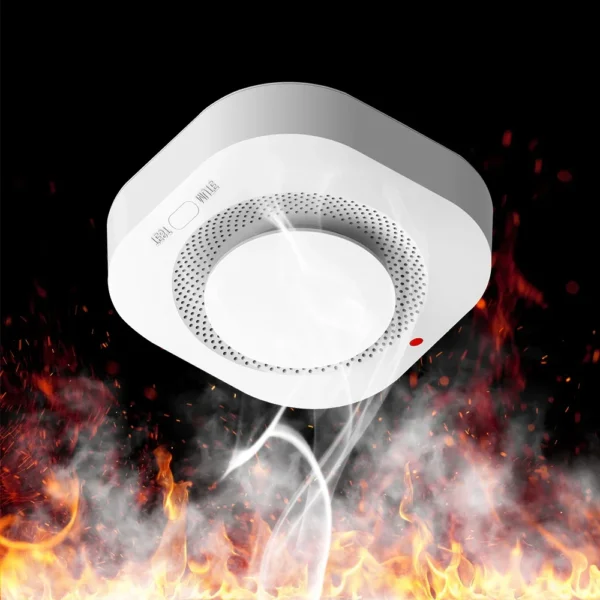 YUPA Independent Smoke Detector Sensor Fire Alarm System For Home Office Security Smoke Alarm Fire Protection Battery Powered 2