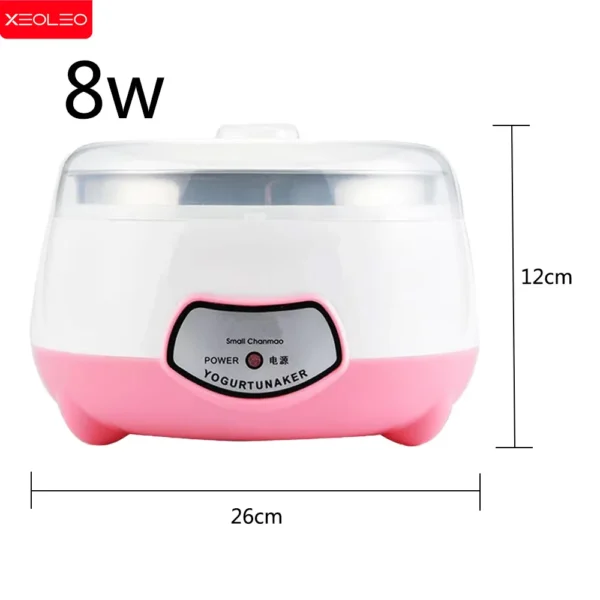 XEOLEO Yogurt Maker Mini Automatic Yogurt Machine Household DIY Yogurt Tools Kitchen Appliances Stainless Steel Tank Pink 220V 5