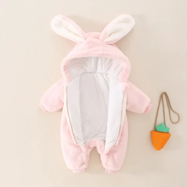 2023 Winter Infant Toddler Rompers 0-1Years Baby Boys Girls Fashion Cute Hooded Thicken Warm Coat Newborn One-Pieces Jumpsuit 6