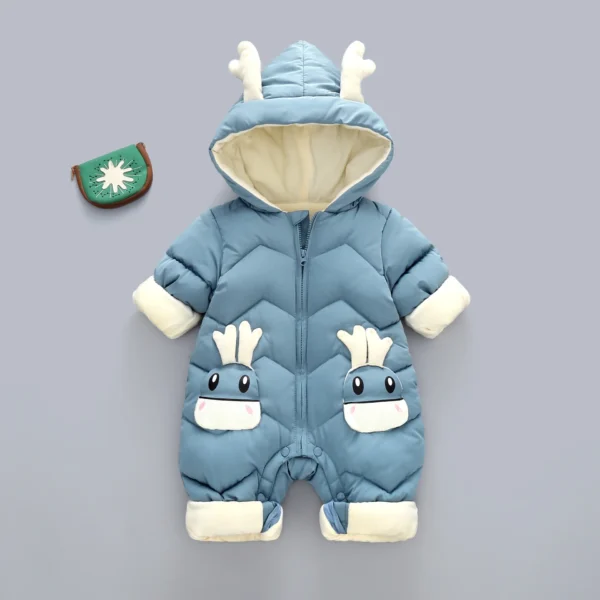 New born Warm Baby coat Winter Hooded mantle Rompers Thick Outfit Jumpsuit Overalls Snowsuit Children Boys Clothing kids clothes 3