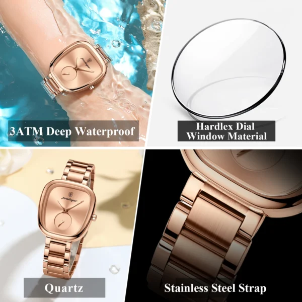 POEDAGAR Luxury Watch for Woman Waterproof Stainless Steel Quartz Ladies Watch High Quality Women's Watches Elegant Female Clock 4