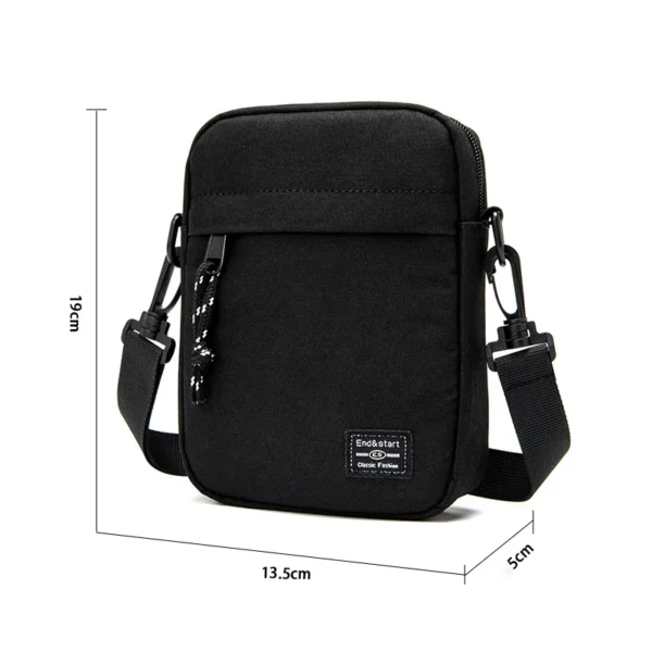 Simple Mini Crossbody Handbags Bag Men's Nylon Shoulder Side Bag for Men Messenger Phone Sling Bag Husband  Chest Pack Wallet 6