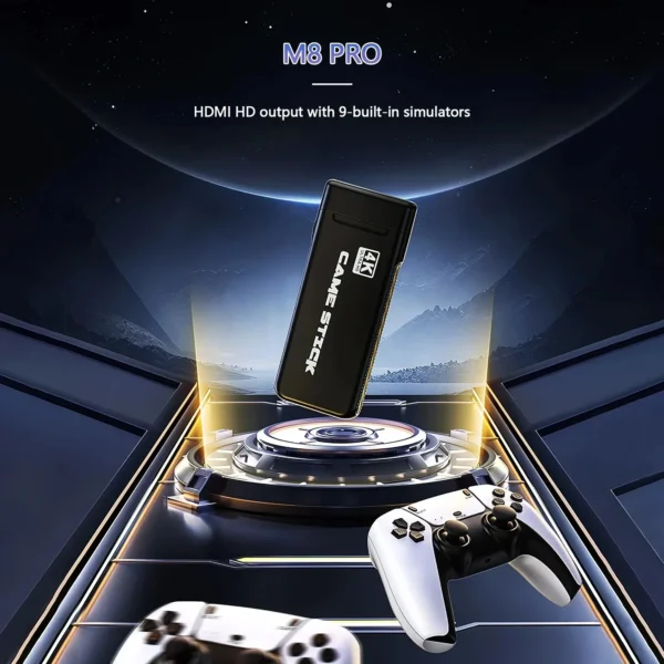 M8 Pro Video Game Console 2.4G High-definition 4K Retro Game TV Stick, Two Player Children's Gift 20000+Games Suitable 4