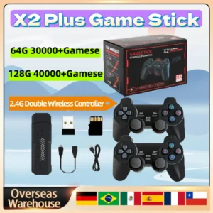 X2 Plus Game Stick 4K Game Player 3D HD Retro Video Game Console 2.4G Double Wireless Controller TV 50 Emulator For Kids Gifts 1