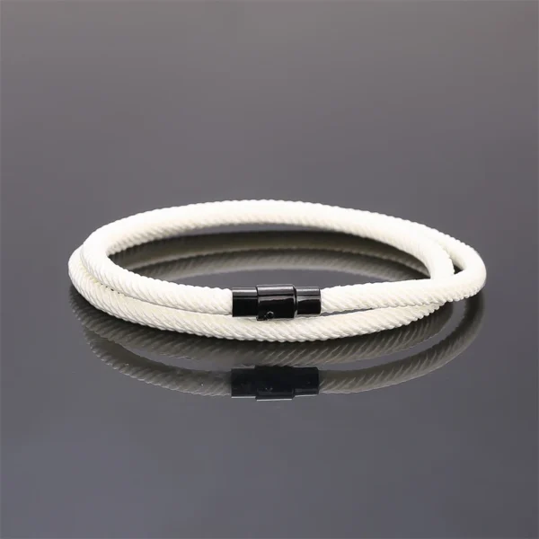 New Minimalist Men's Rope Bracelet Double Layer Survival Bracelet Accessories Boyfriend Gift Magnet Buckle Men's Bracelet 2