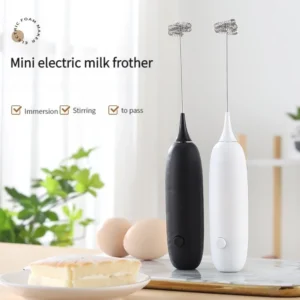 1PC Battery Model Handheld Egg Beater Froth Mixer Kitchen Automatic Coffee Milk Foaming Mixer Kitchen Whisk Tools 1