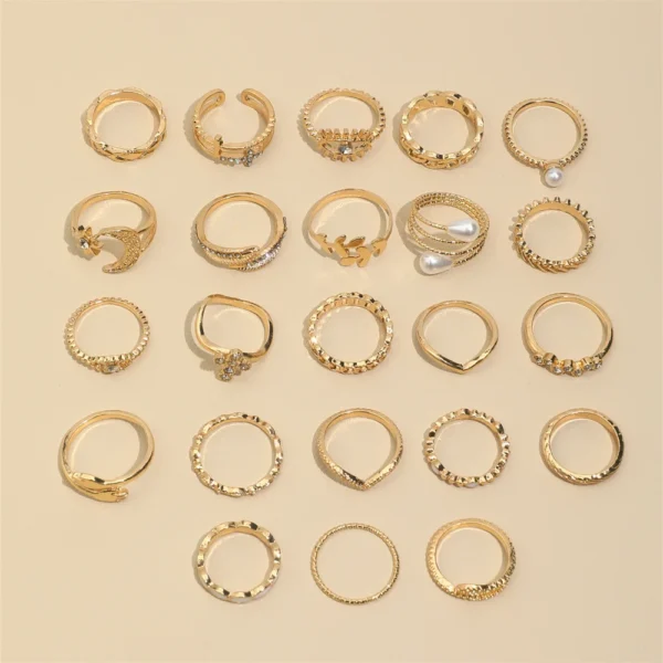 23 pieces women's ring rings luxury quality jewelry accessories new in  stainless costume jewelery 5